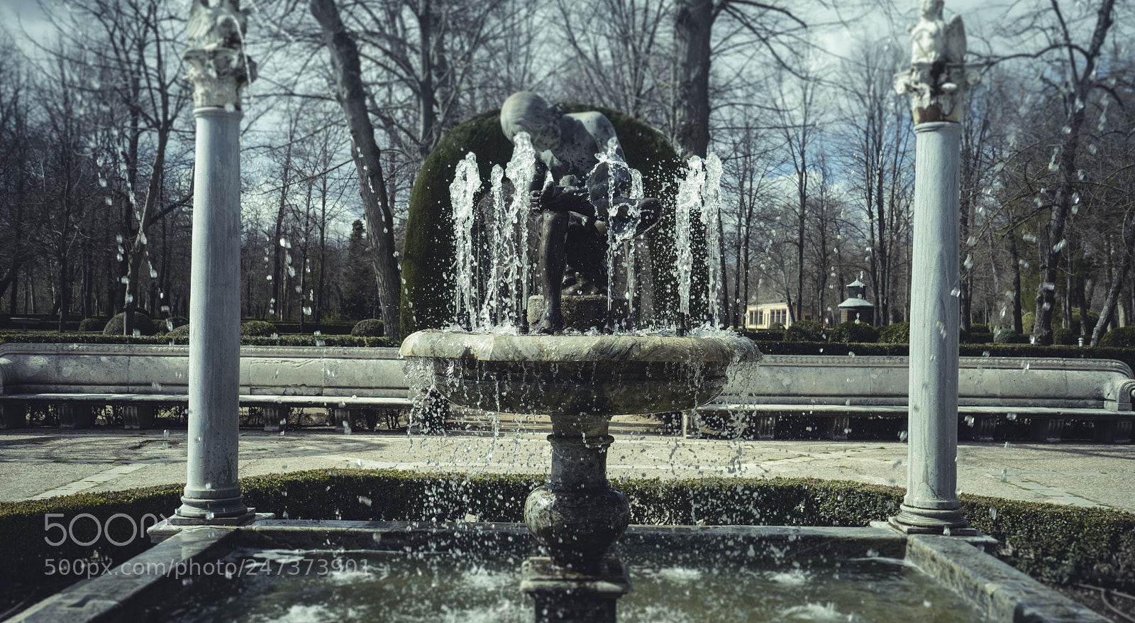 Sony a7 sample photo. Water fountains with mythological photography