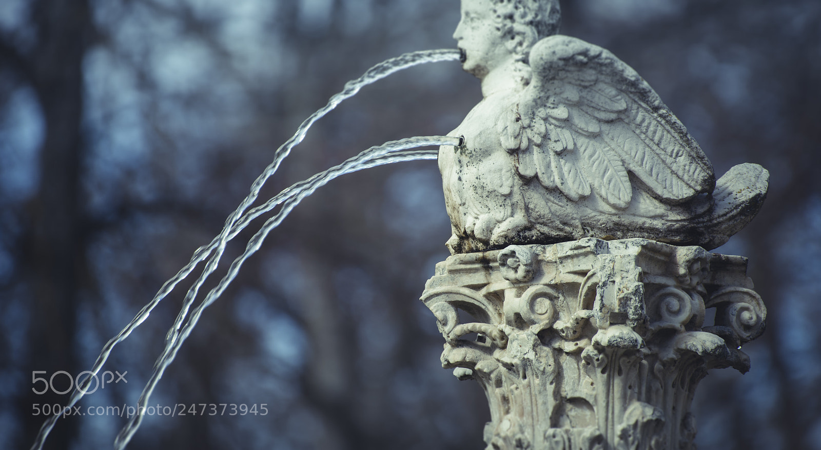 Sony a7 sample photo. Angel, water fountains with photography