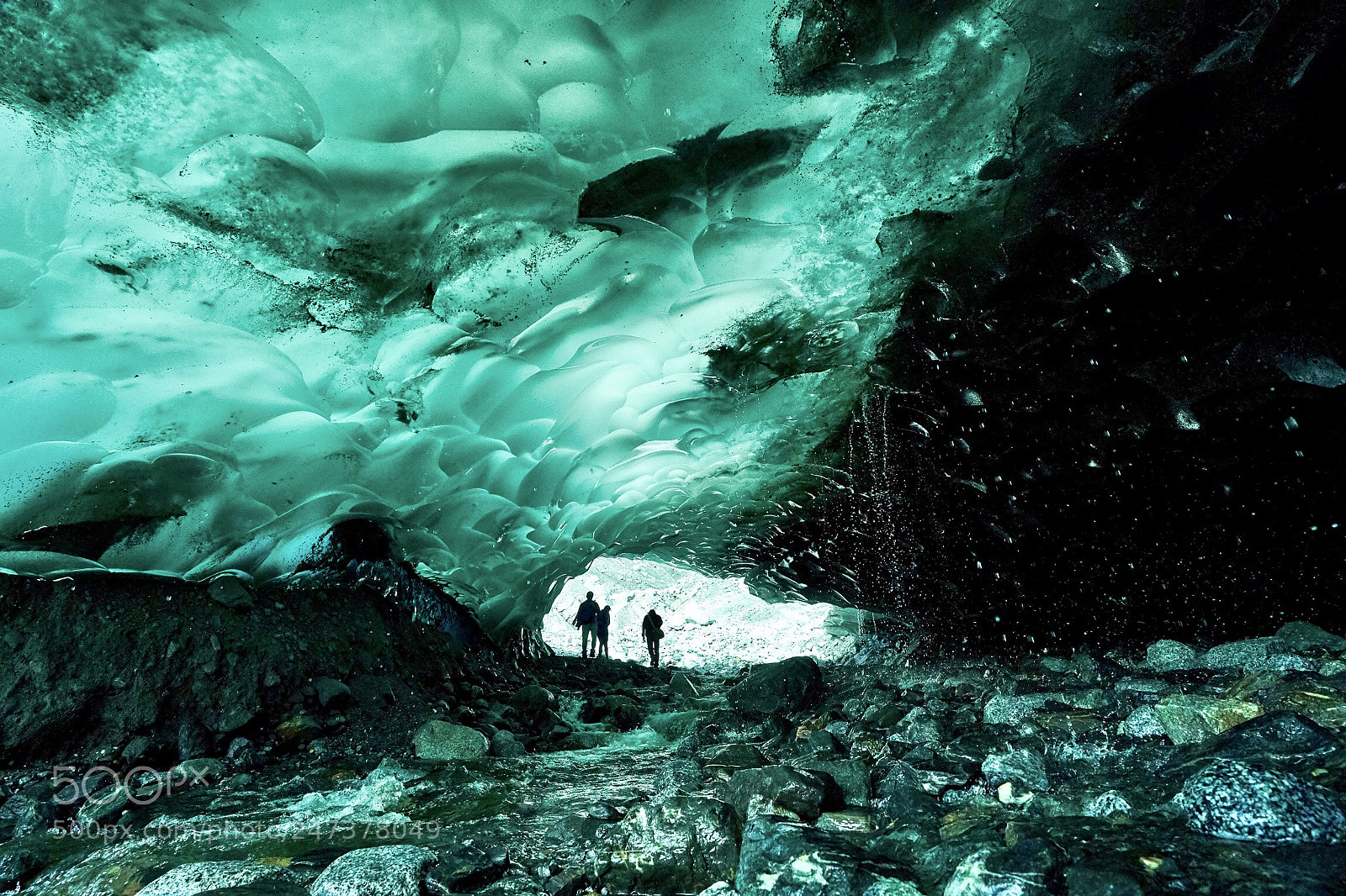 Sony a9 sample photo. Walking through ice cave photography
