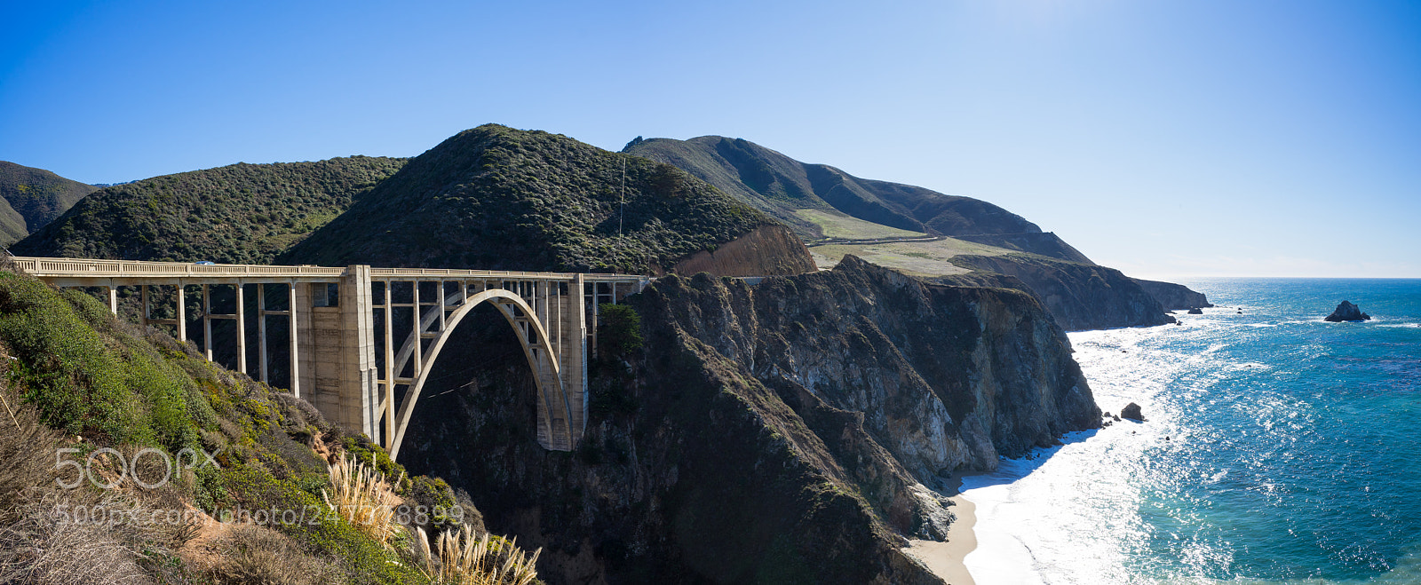 Sony a7 II sample photo. Bixby creek bridge panorama photography