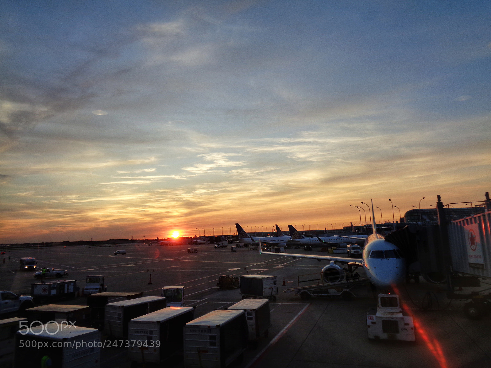 Sony Cyber-shot DSC-W830 sample photo. Chicago airport sunset.jpeg photography