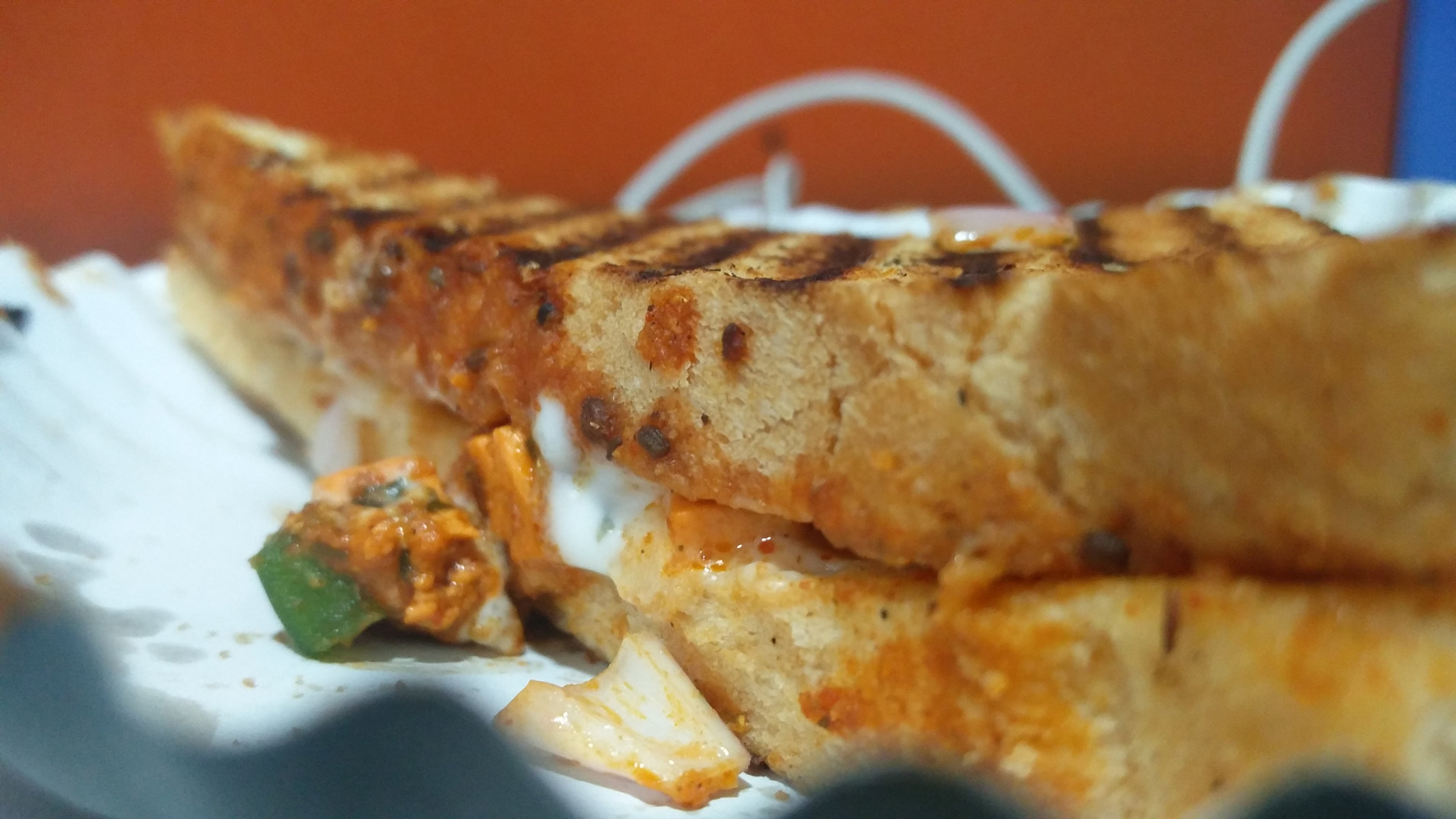OnePlus 2 sample photo. Paneer sandwich photography
