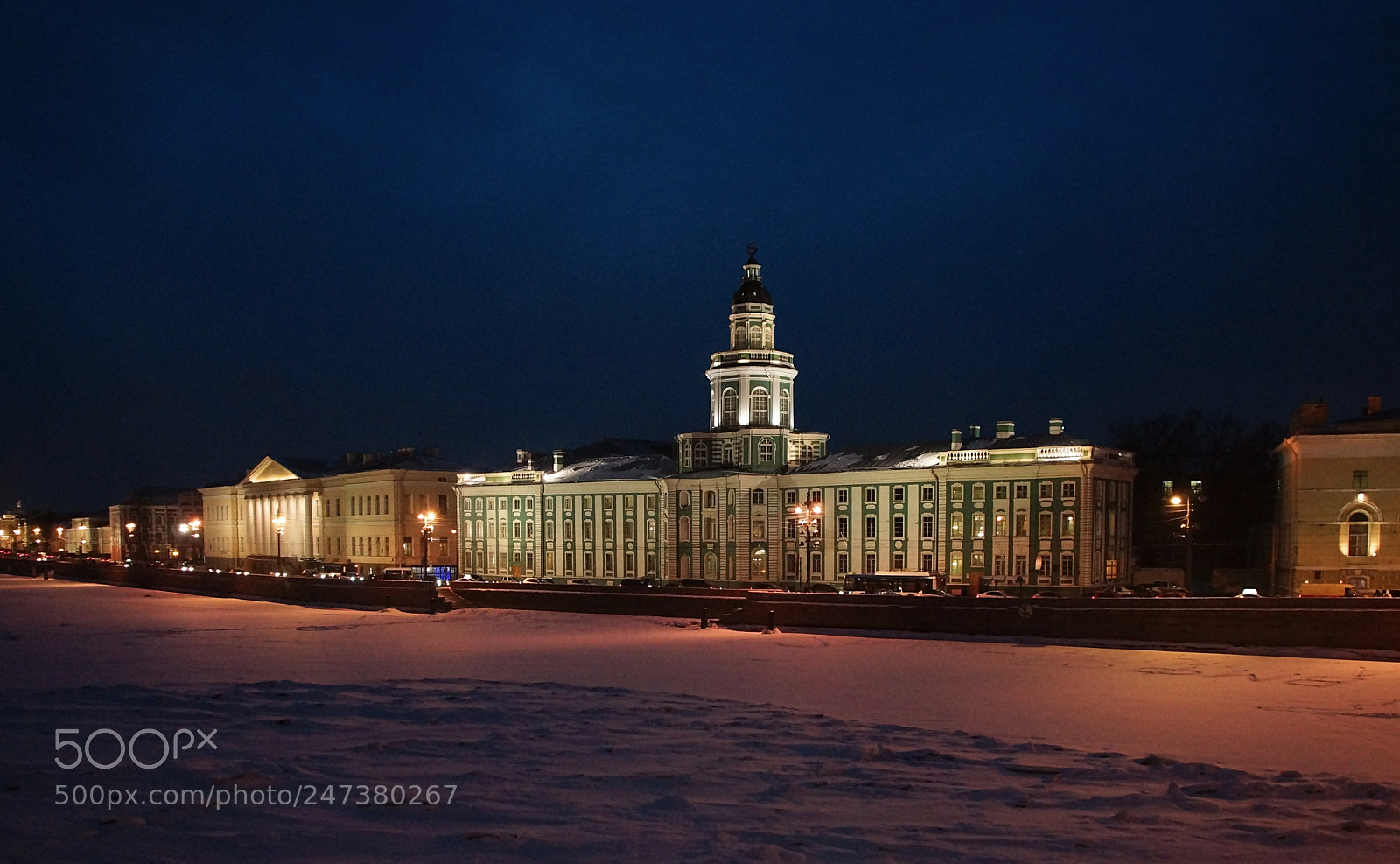 Sony SLT-A77 sample photo. Winter evening and kunstkamera photography
