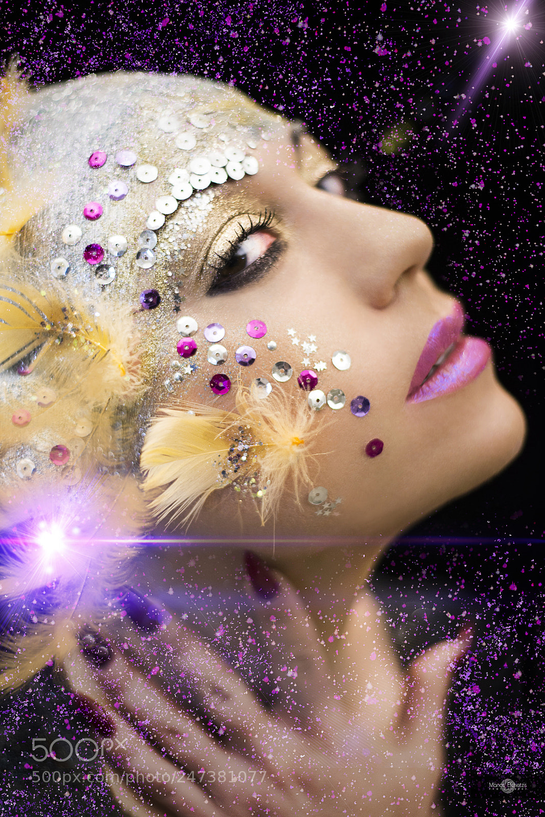Nikon D610 sample photo. Glitter makeup portrait-05 photography