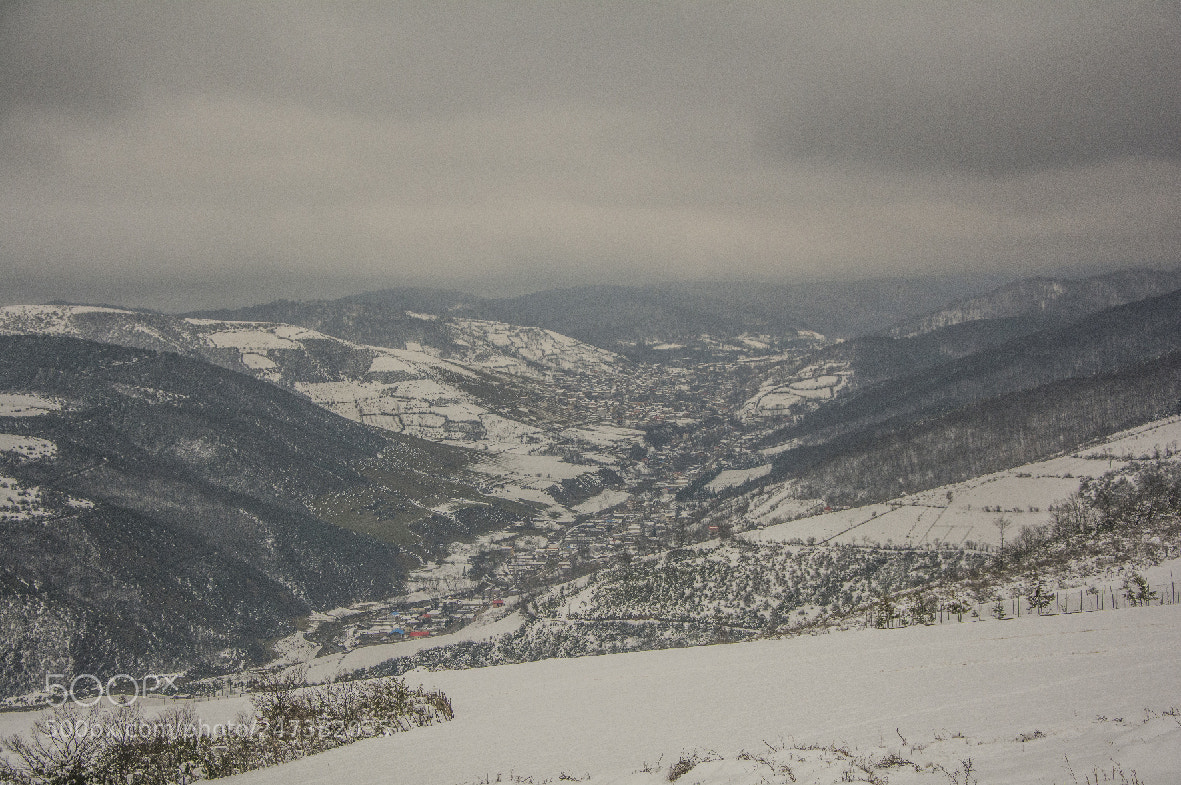 Nikon D7100 sample photo. Snow village photography