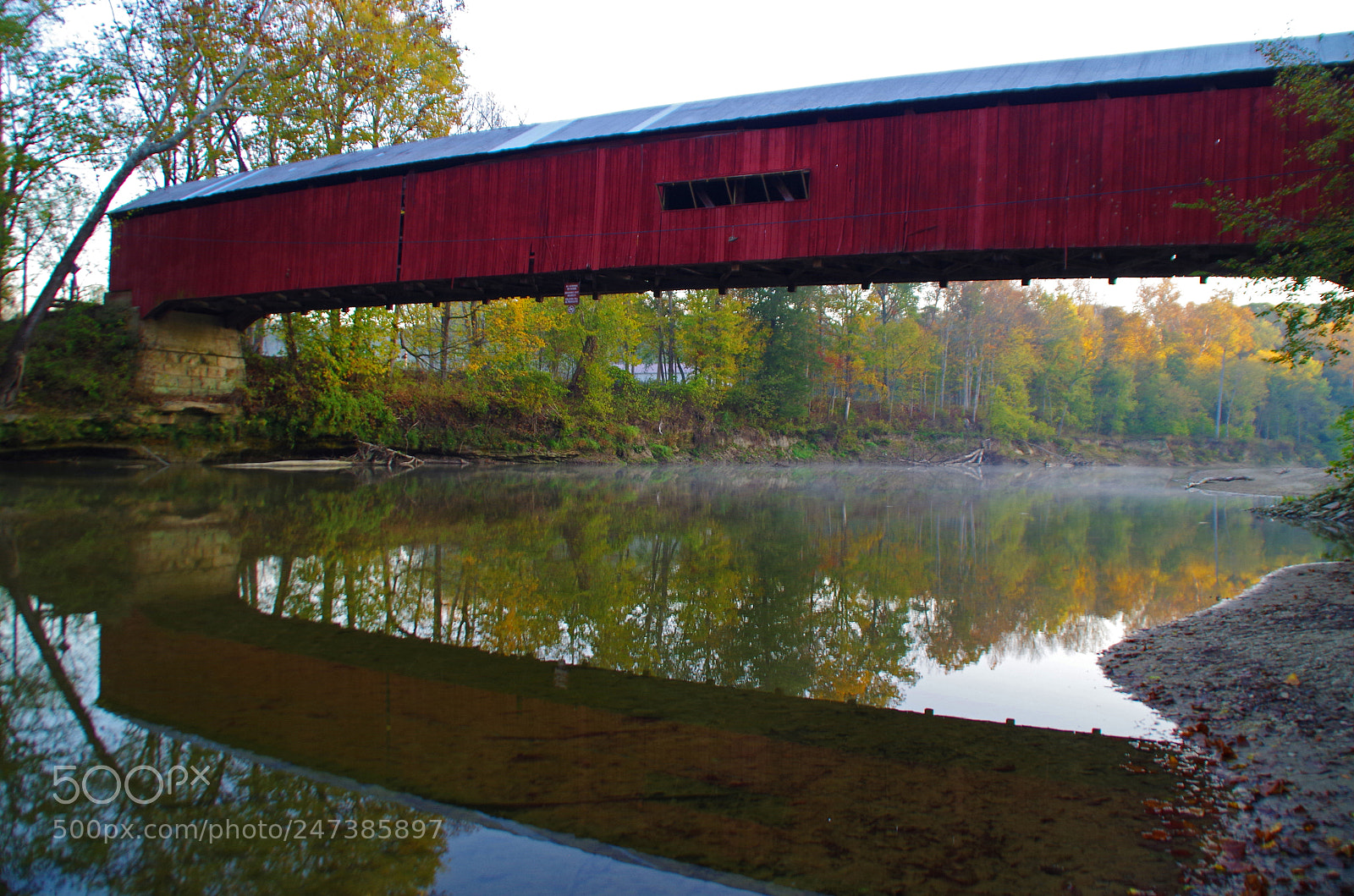 Pentax K-50 sample photo. Cox ford covered bridge photography