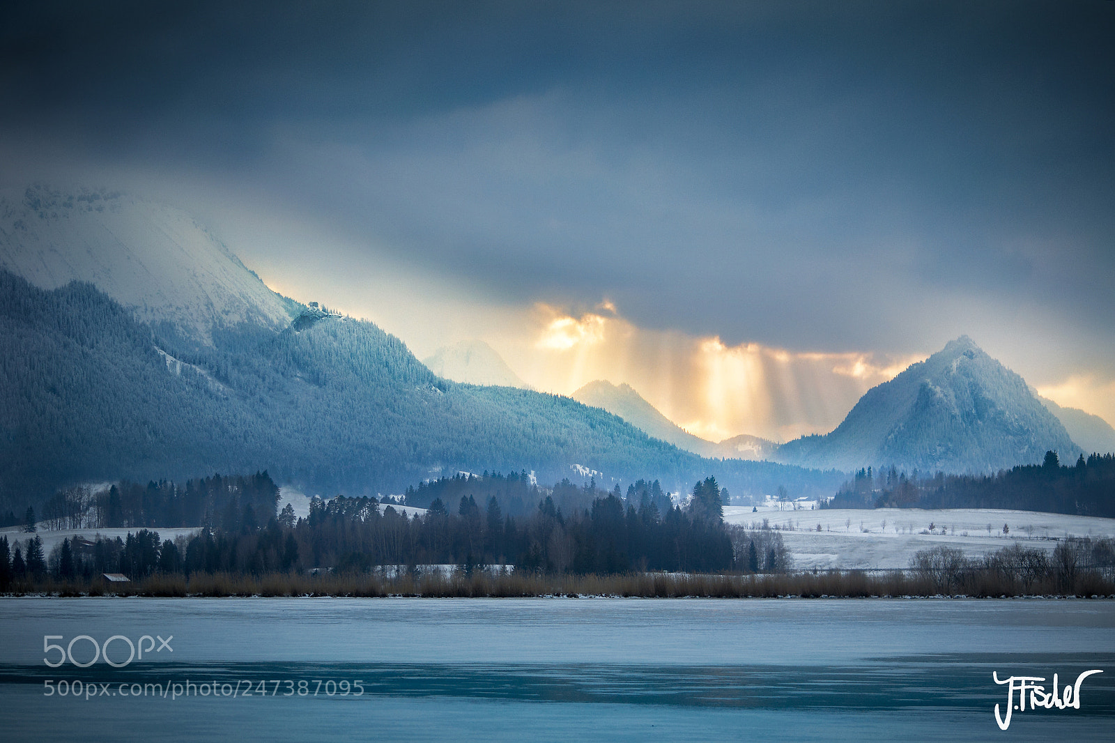 Nikon D3100 sample photo. Frozen bavarian lake photography