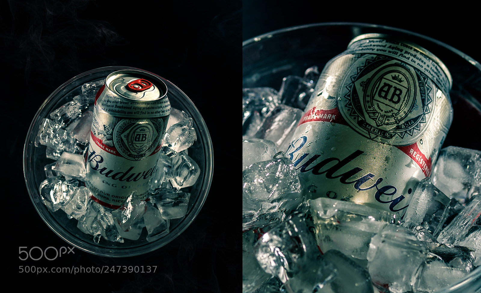 Sony a6300 sample photo. Budweiser dipped in ice photography