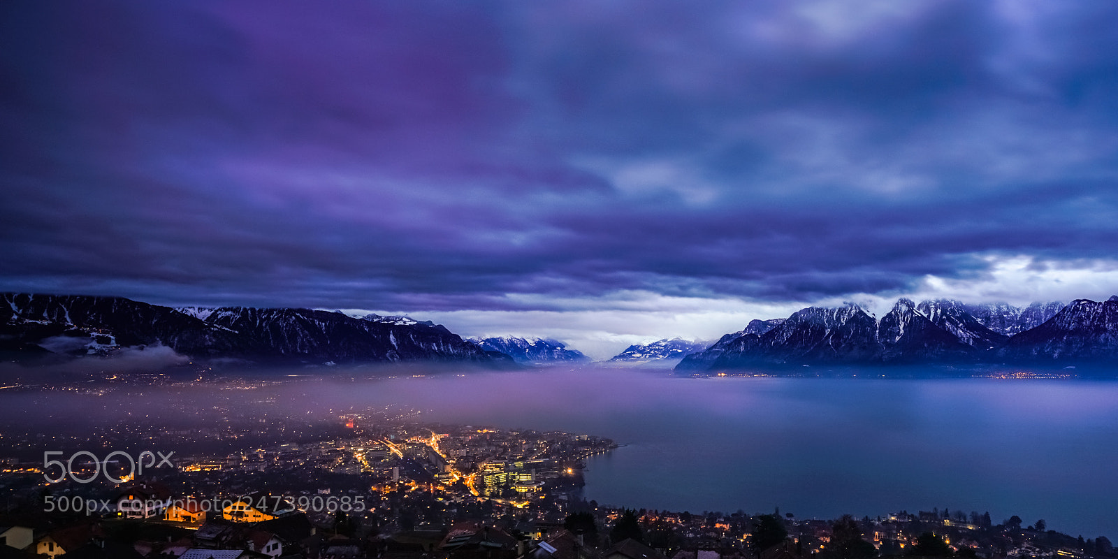 Sony a7R II sample photo. Evening fog photography