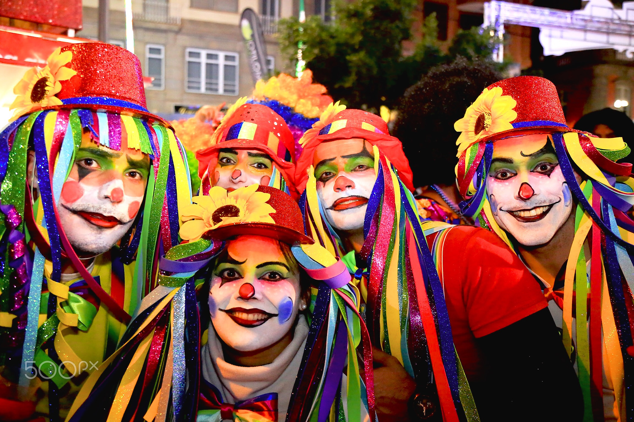 Rainbow dreadlocks at Carnaval