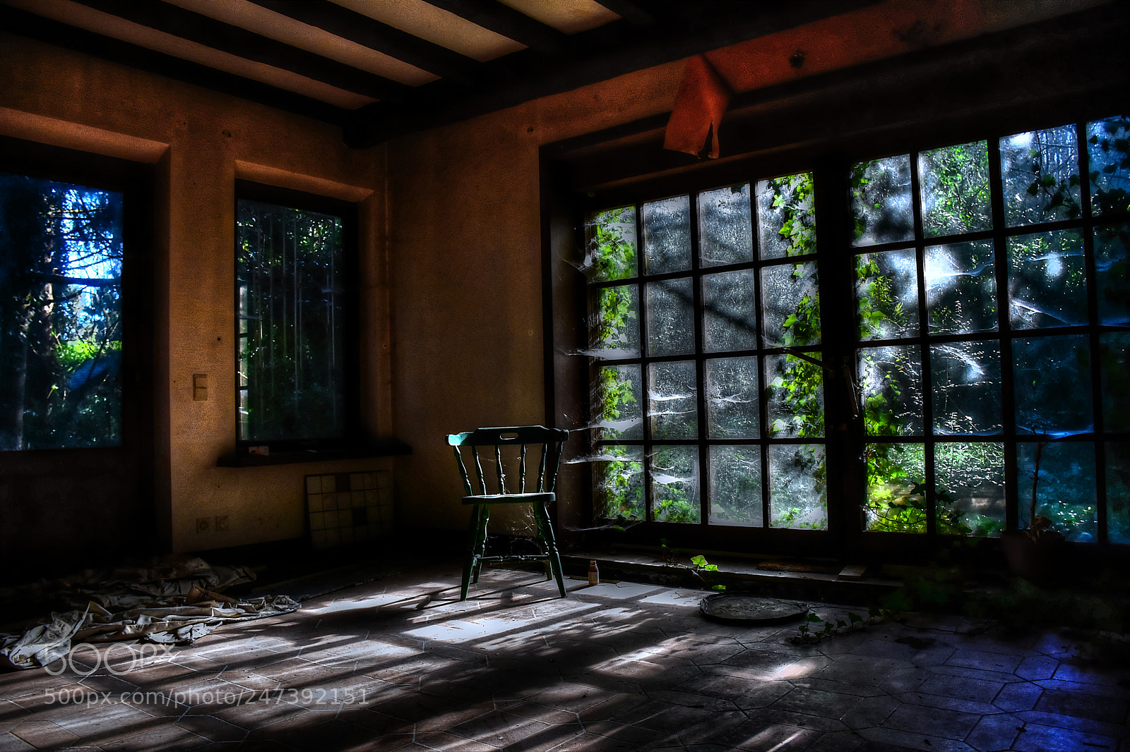 Nikon D7200 sample photo. Window chair urbex photography