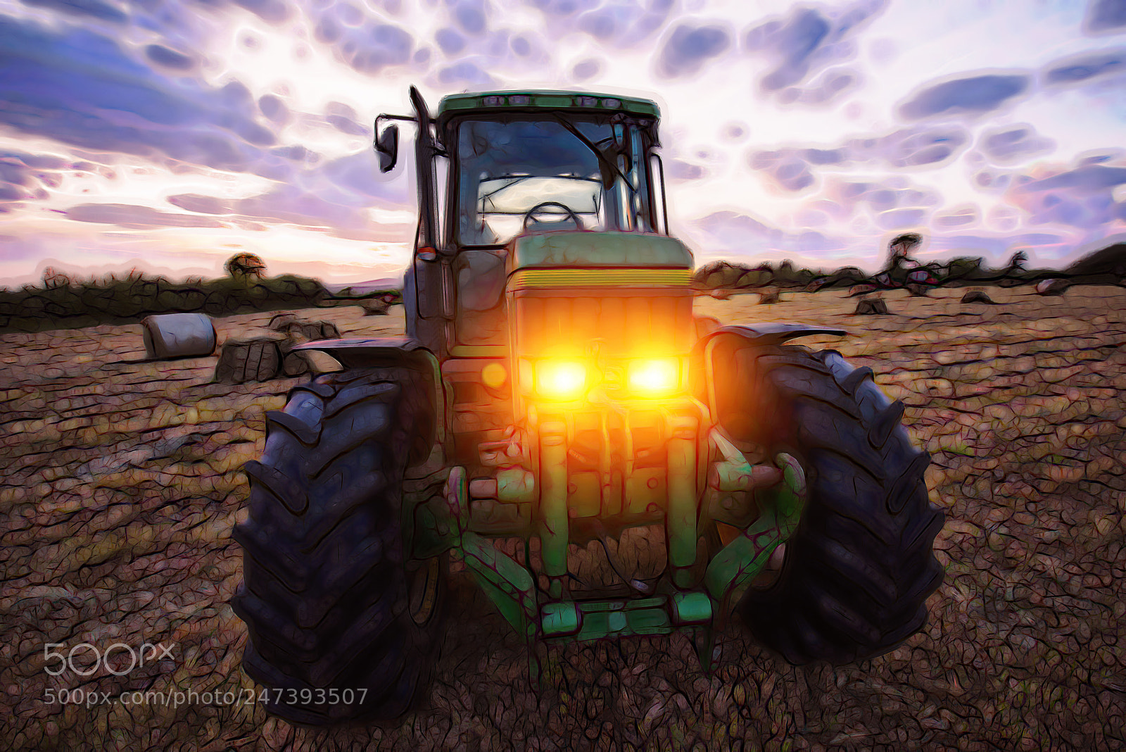 Nikon D810 sample photo. Tractor with lights photography