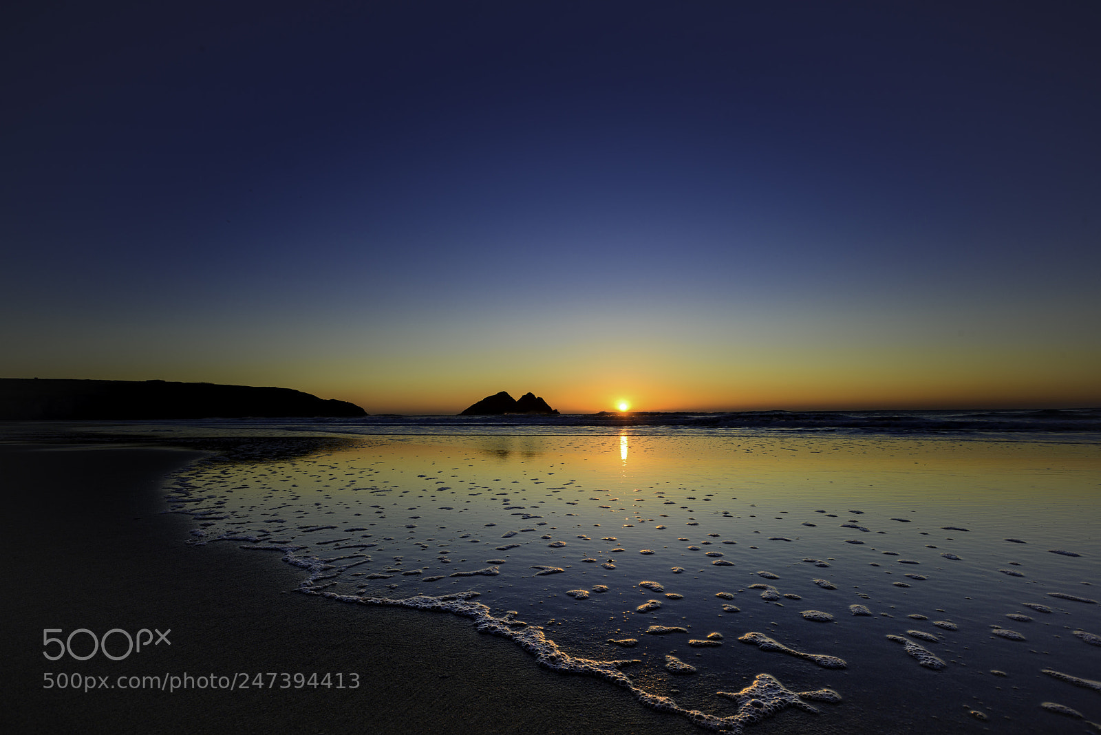 Nikon D810 sample photo. Holywell bay sunset photography