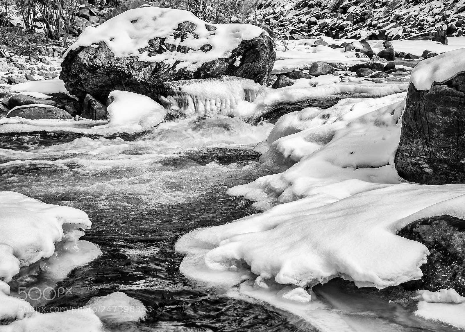 Pentax K-5 sample photo. Poudre river ice photography