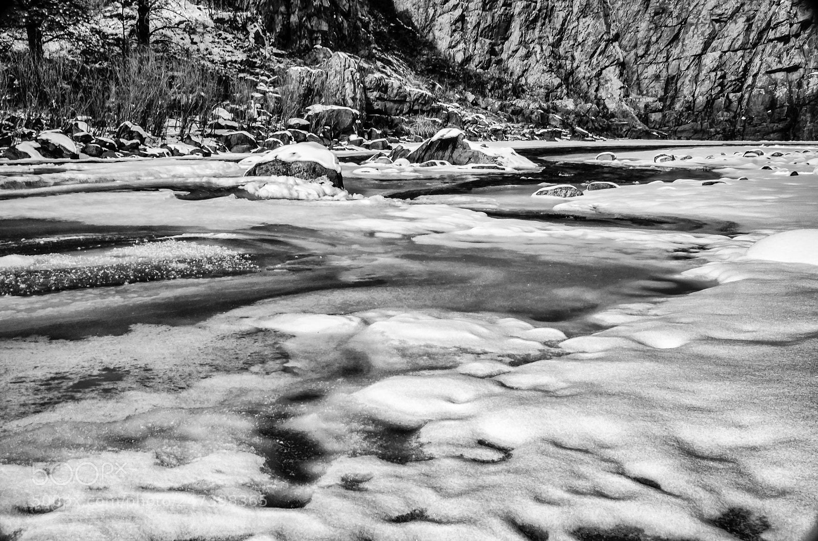 Pentax K-5 sample photo. Poudre river ice photography