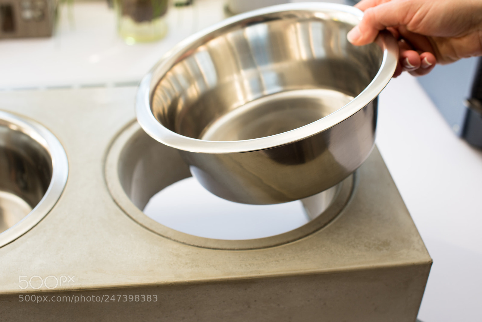 Nikon D810 sample photo. Woman preparing dog food photography