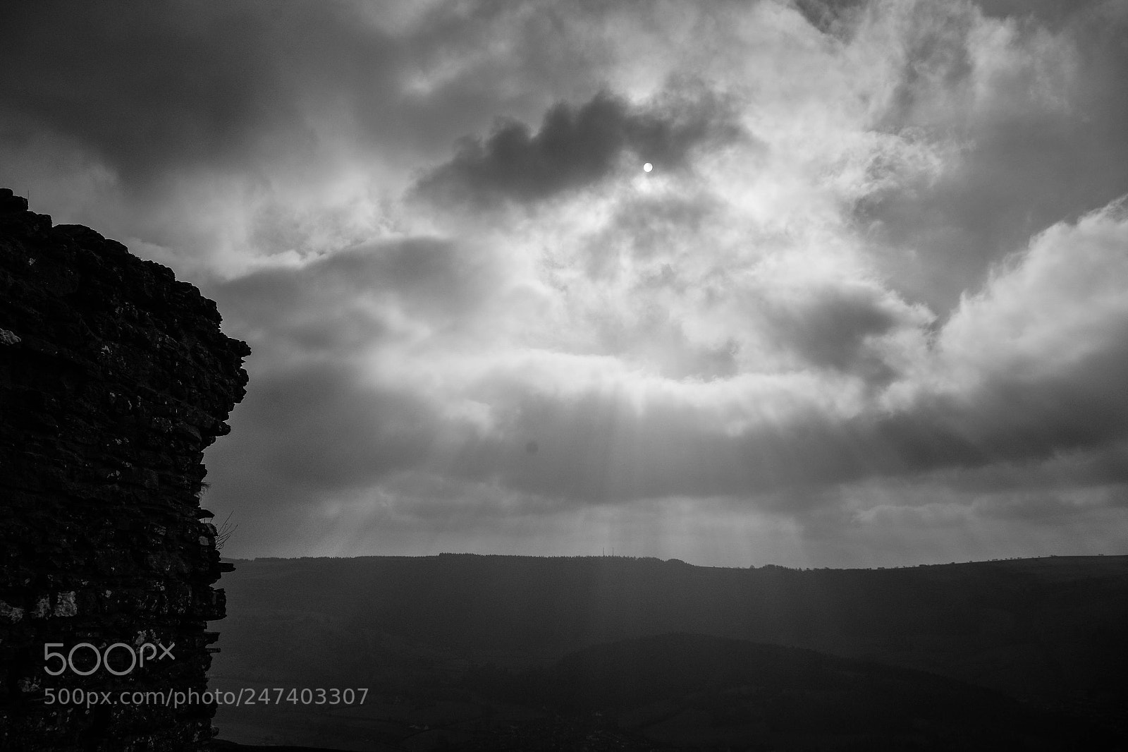 Pentax K-S2 sample photo. View from dinas bran photography