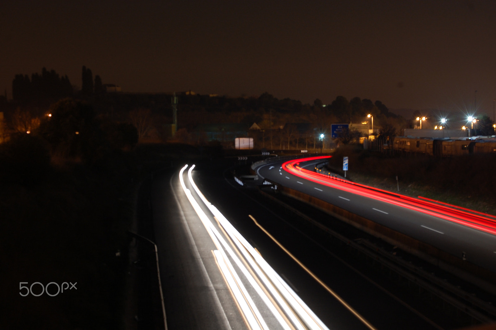 Nikon D40 sample photo. Highway light photography