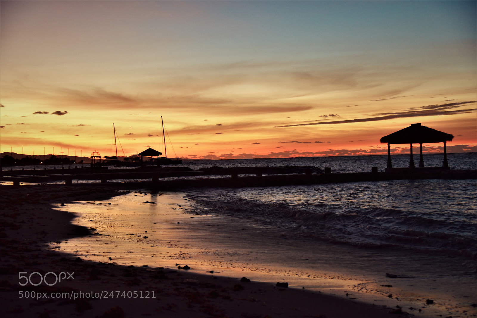 Nikon AF-S Nikkor 24-120mm F4G ED VR sample photo. Sunset over montego bay photography