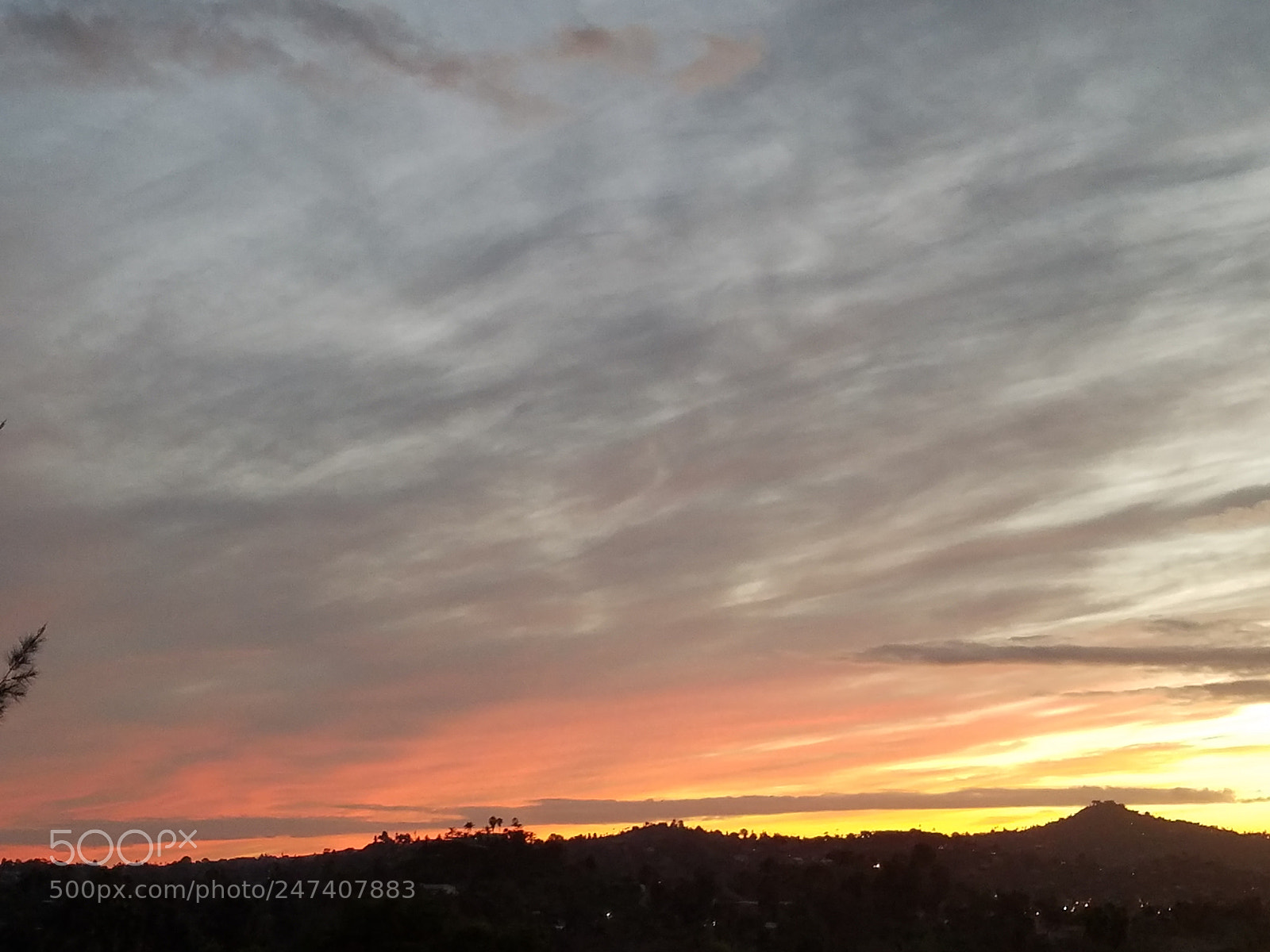 Samsung Galaxy S7 Edge sample photo. Fiery sky photography