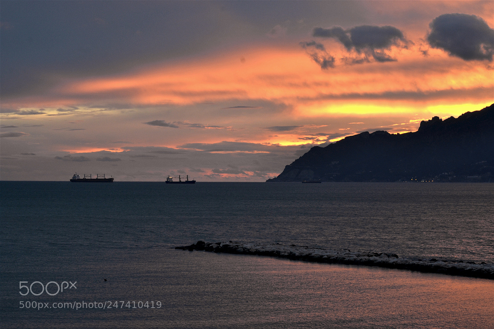 Nikon D3100 sample photo. Tramonto costiera amalfitana photography