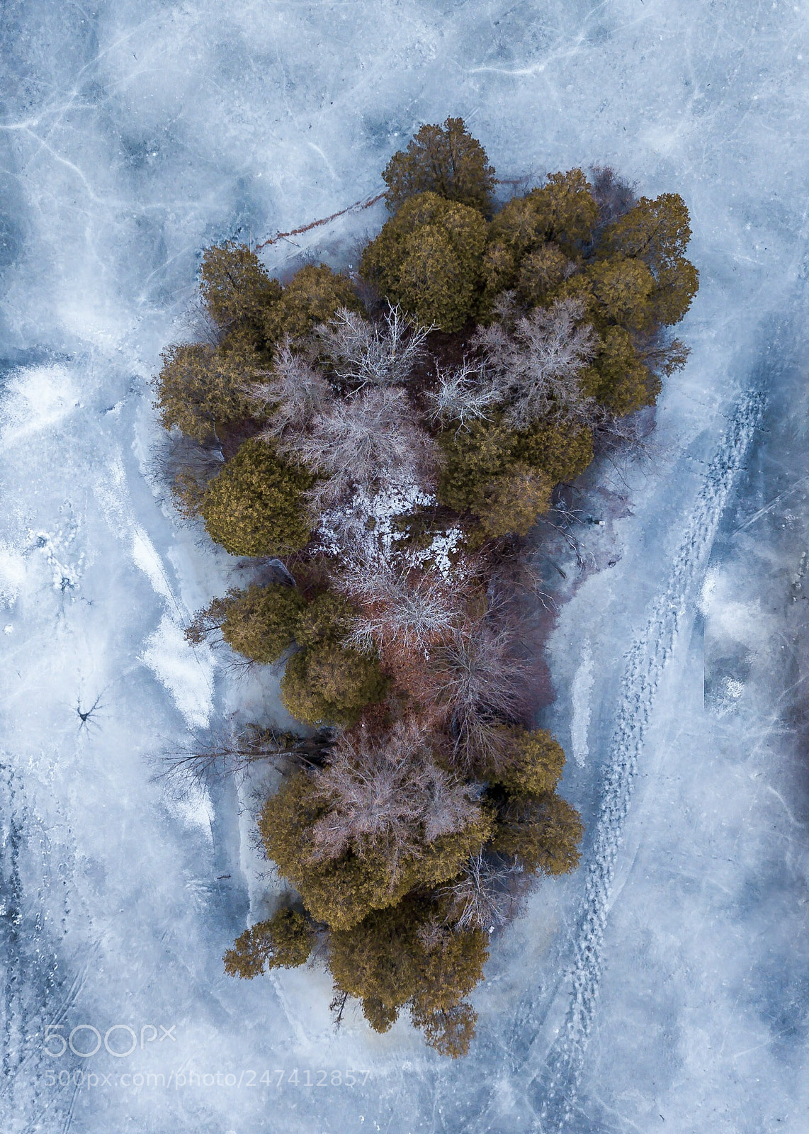 DJI FC220 sample photo. Cold pond photography