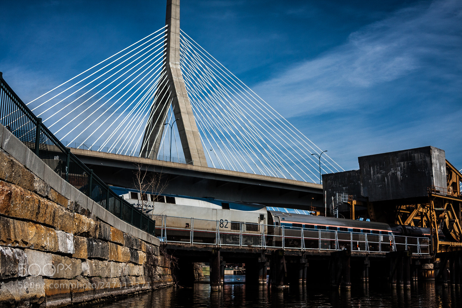 Canon EOS 40D sample photo. Zakim bridge, boston photography