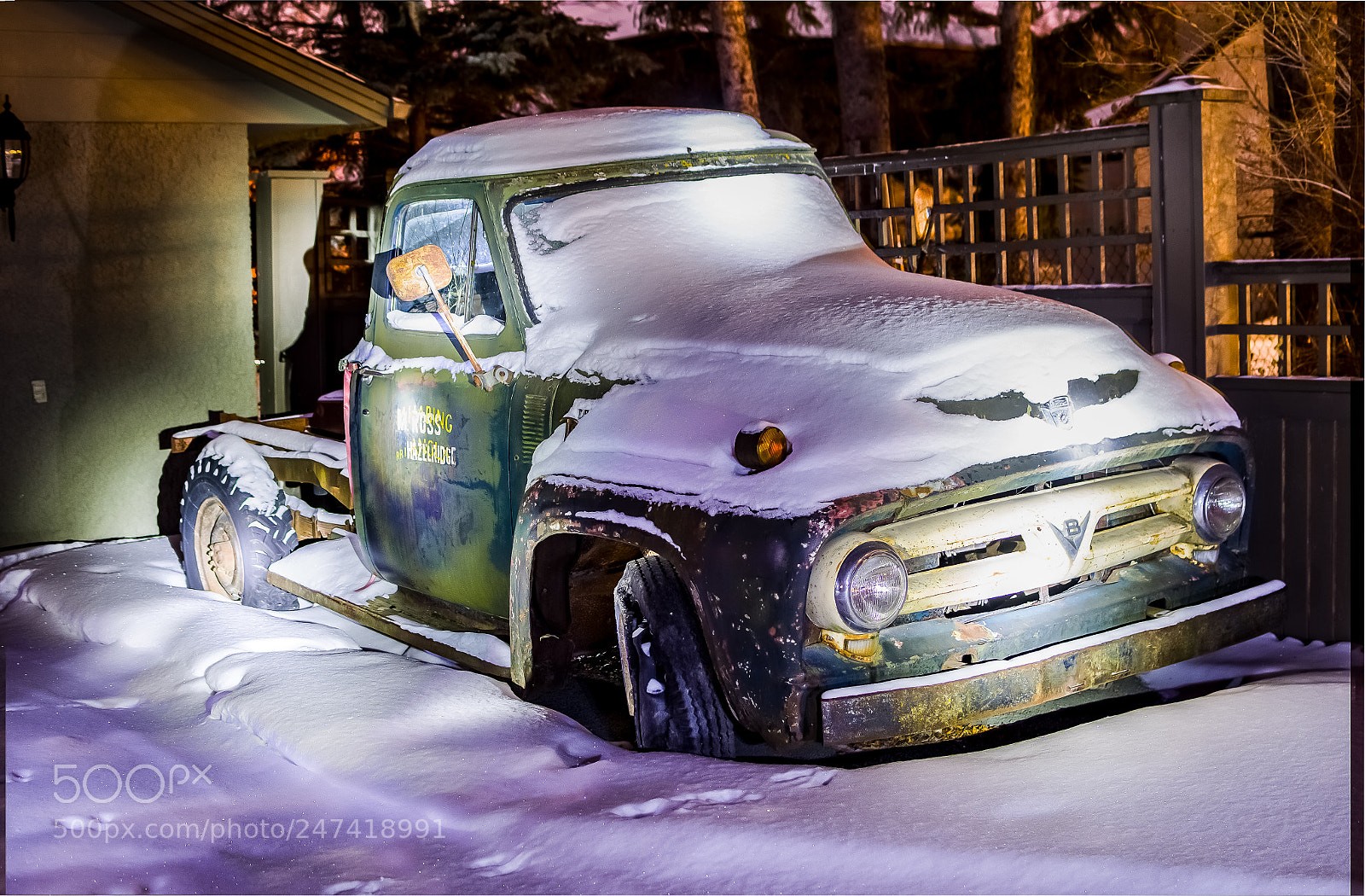 Nikon D7000 sample photo. Night painted old truck photography