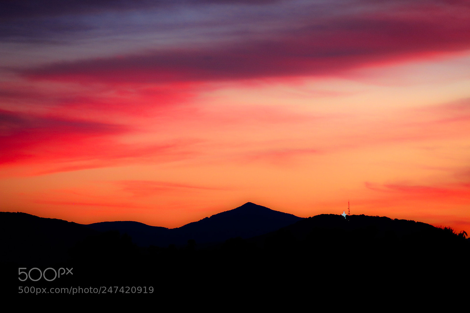 Canon EOS 80D sample photo. Sunset over roanoke star photography