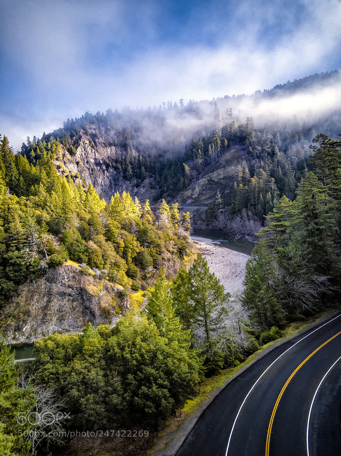 DJI FC220 sample photo. River road photography