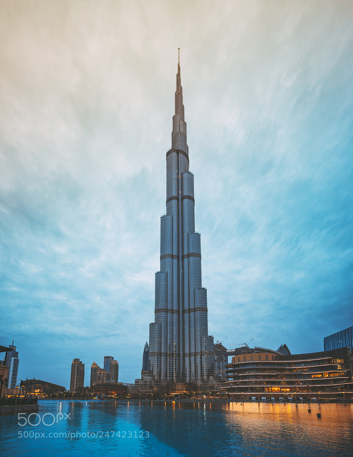 Sony a7S sample photo. Burj khalifa on cloudy photography