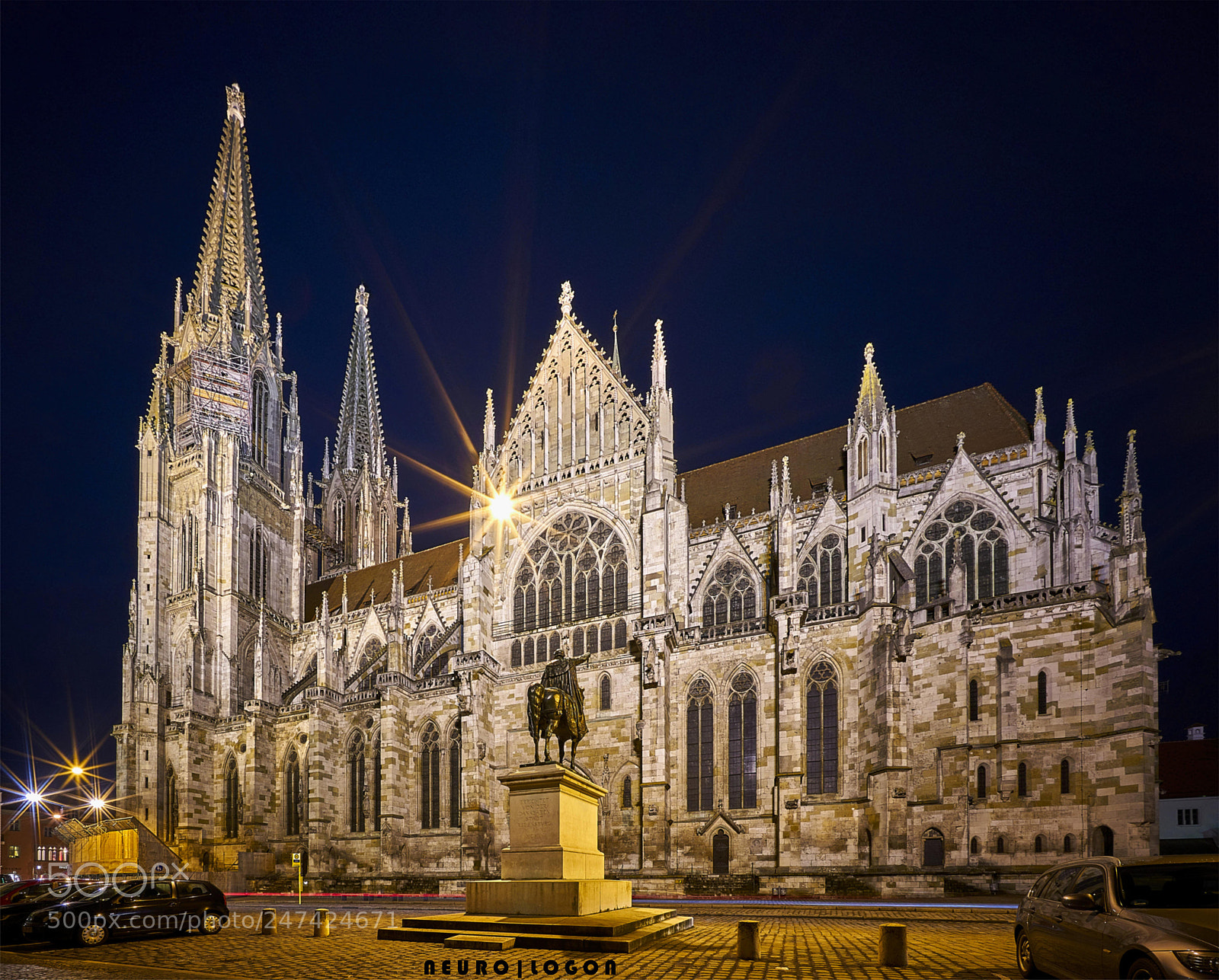 Sony a7R II sample photo. Night cathedral photography