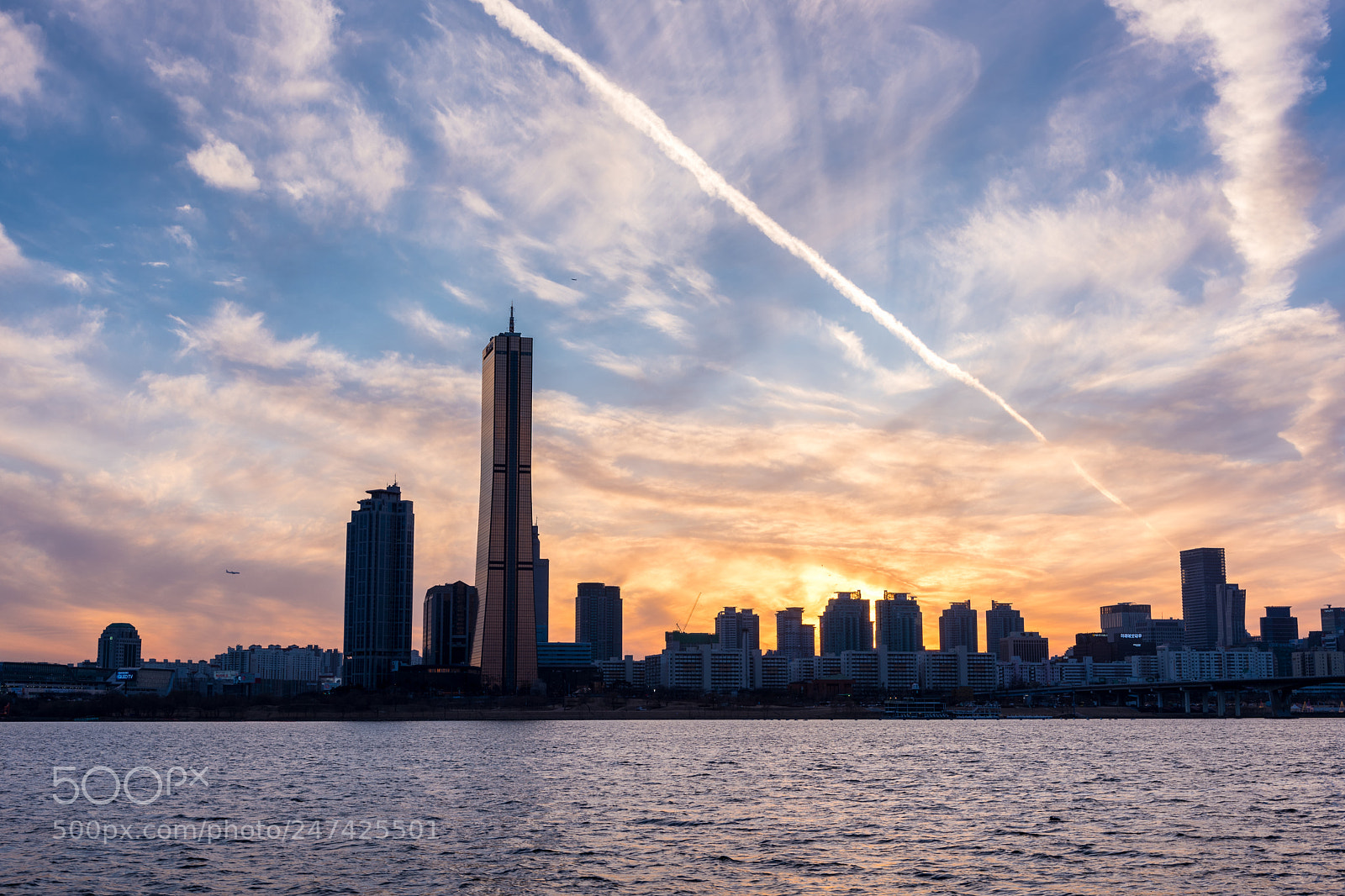 Nikon D810 sample photo. Sunset of yeouido district photography