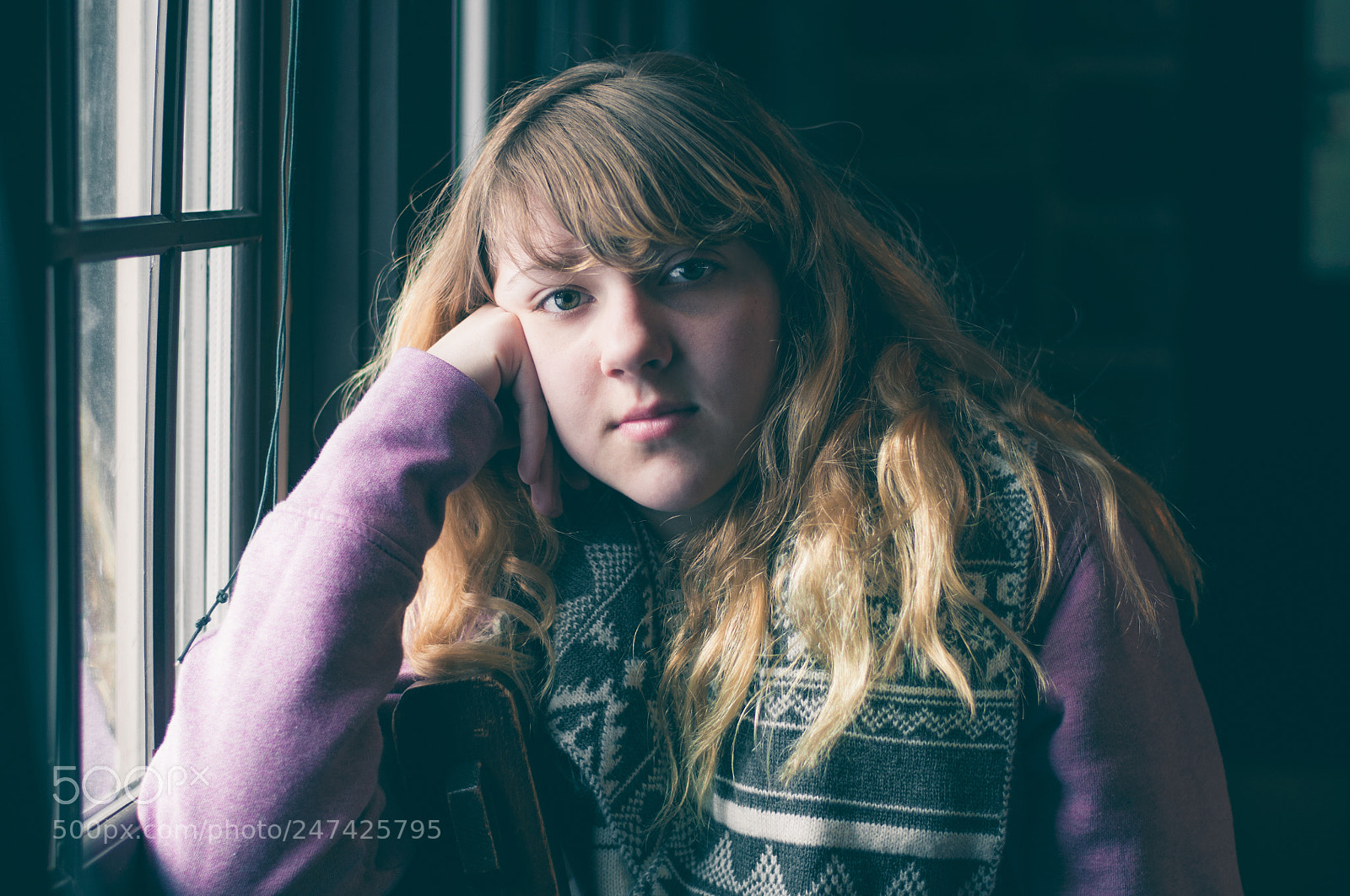 Nikon D5000 sample photo. Girl by window 1 photography