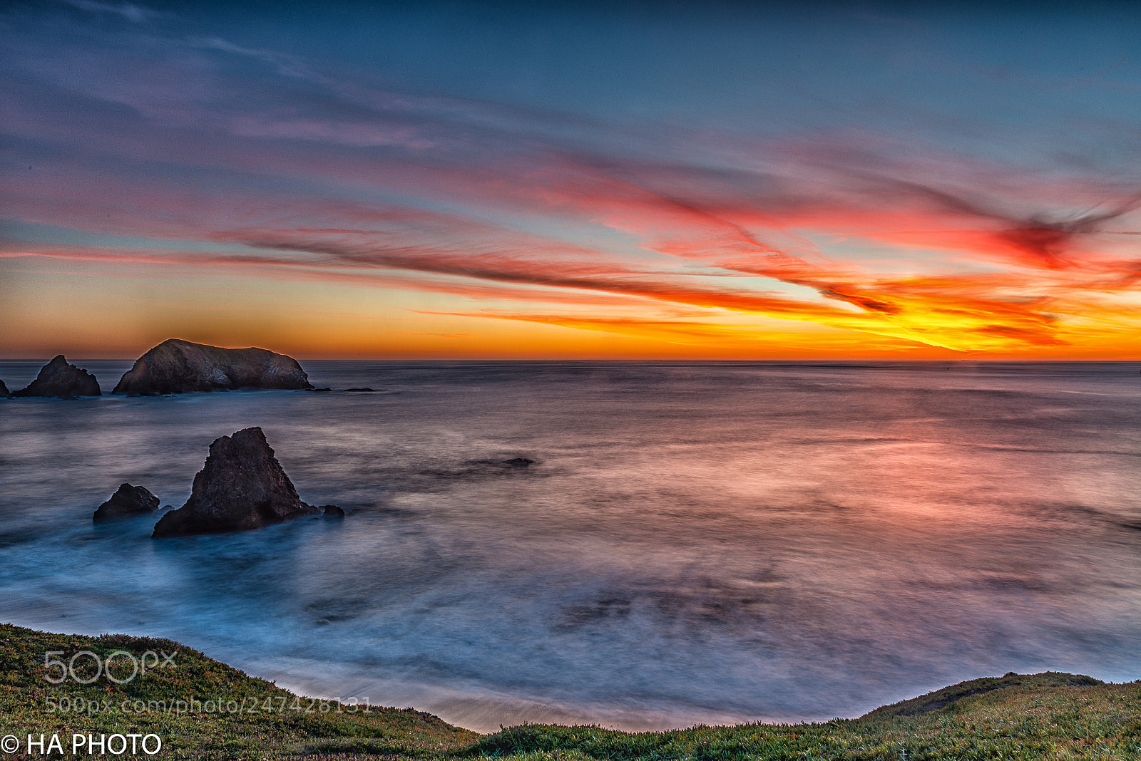 Nikon D800 sample photo. Sunset at rodeo beach photography