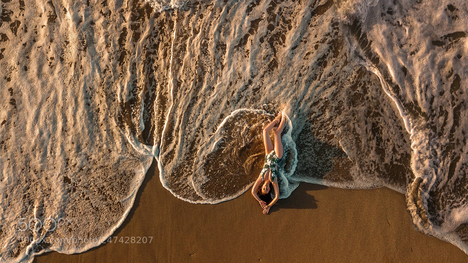 DJI FC220 sample photo. In the sunset waves photography