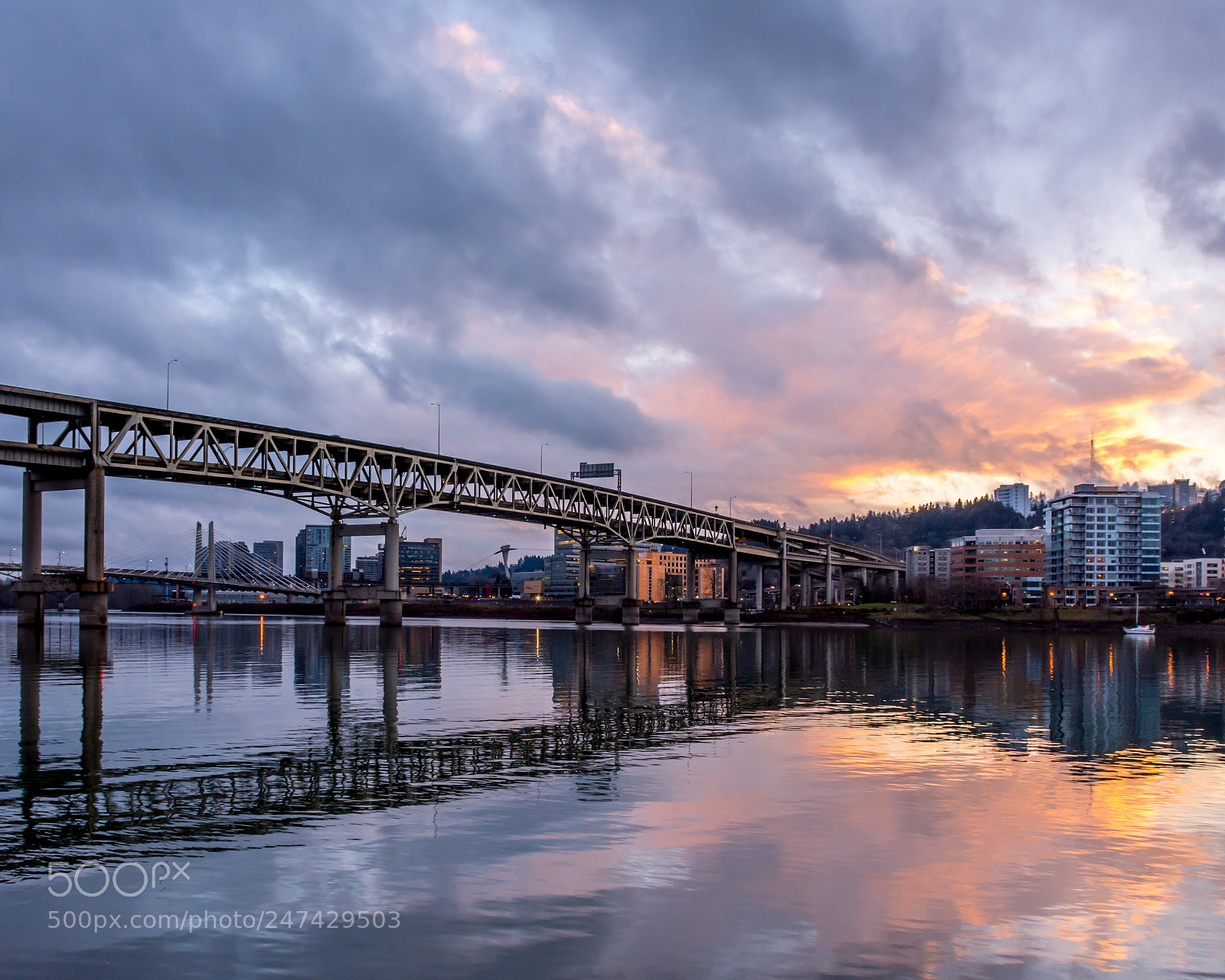 Nikon D7100 sample photo. Sunset on the willamette photography