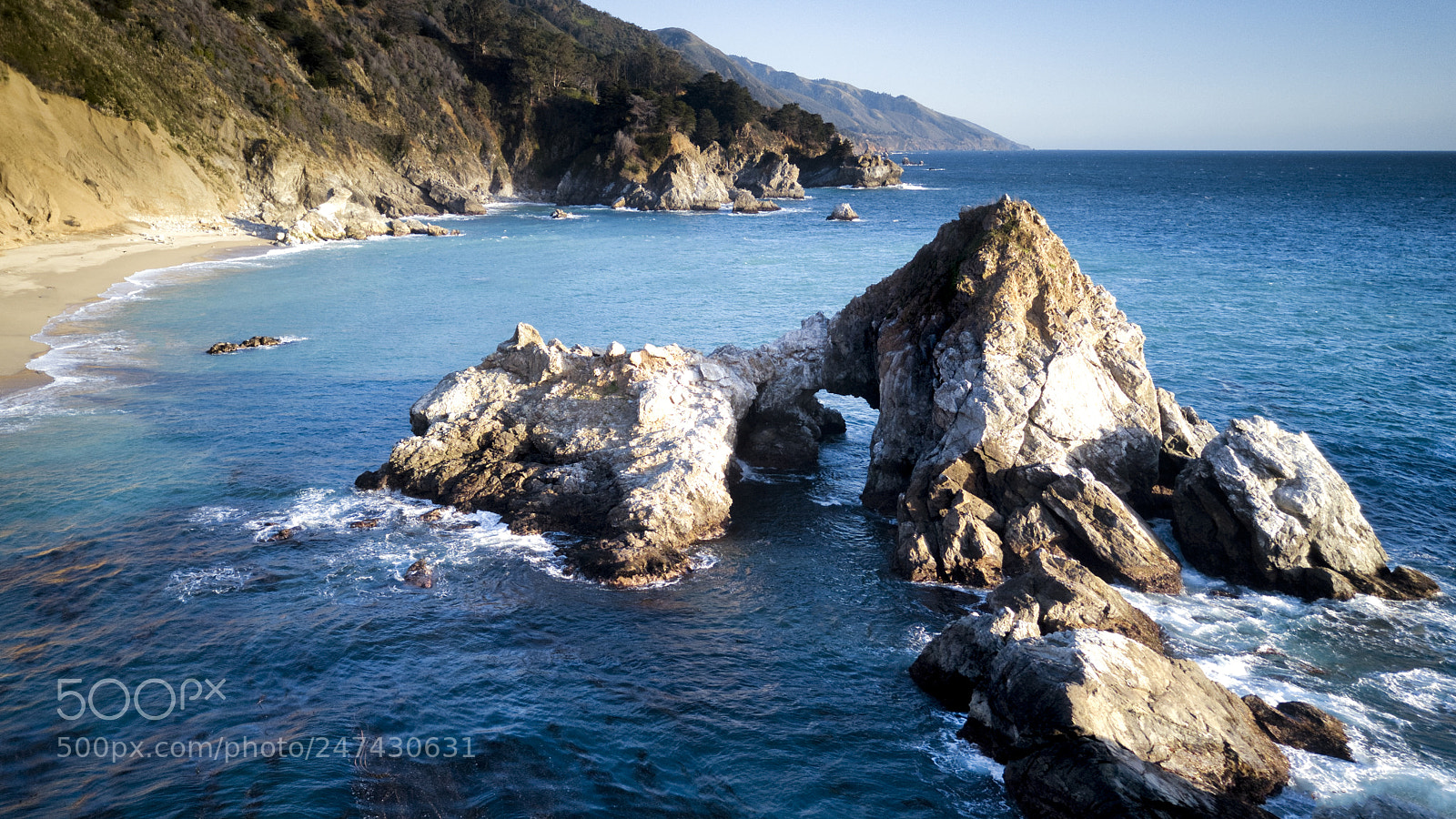 DJI FC220 sample photo. Bigsur rocky... rocks photography