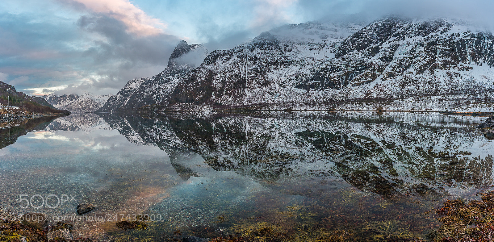 Nikon D850 sample photo. Sunset on a fjord photography