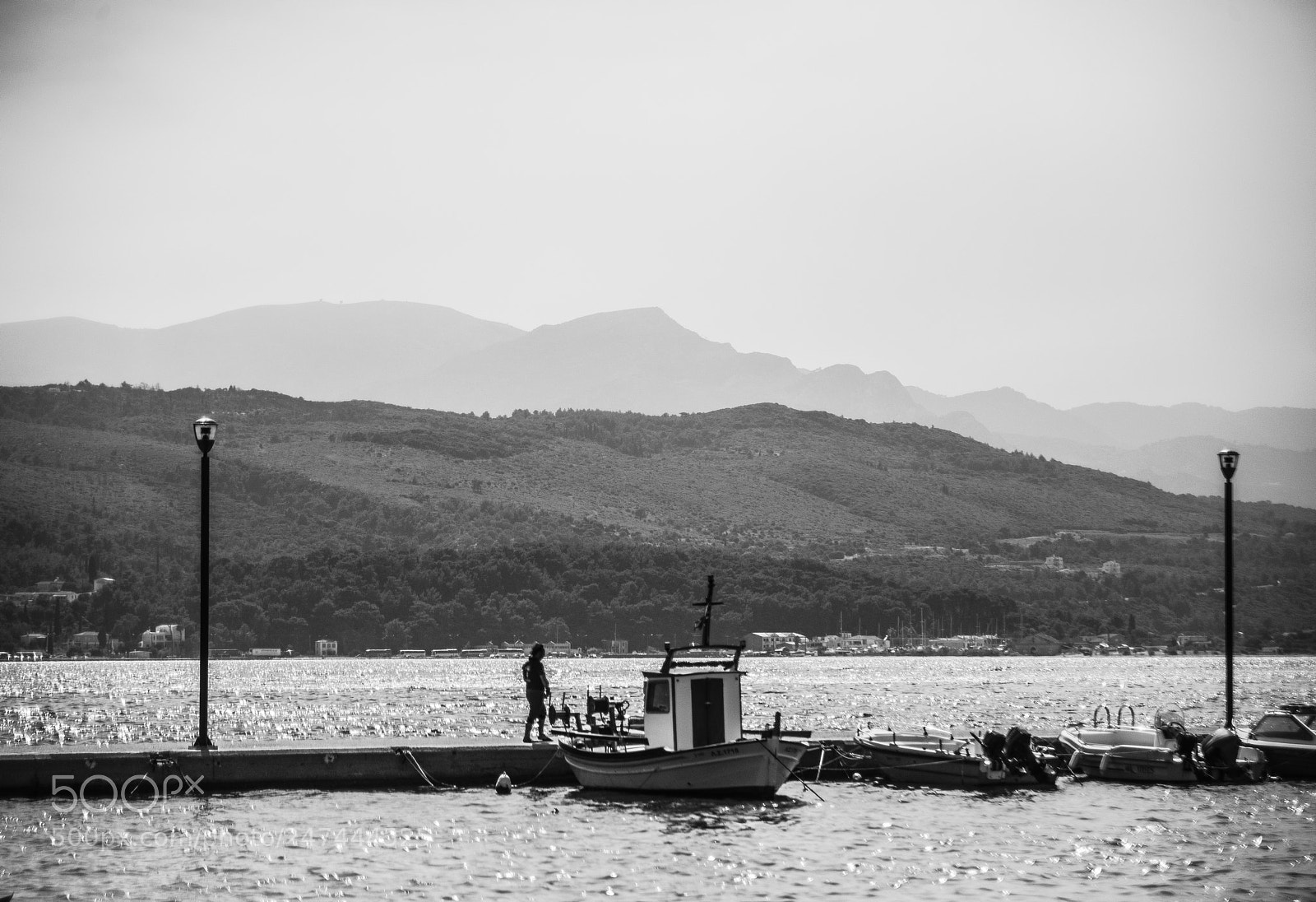 Nikon D800 sample photo. The lonely fisherman, samos photography