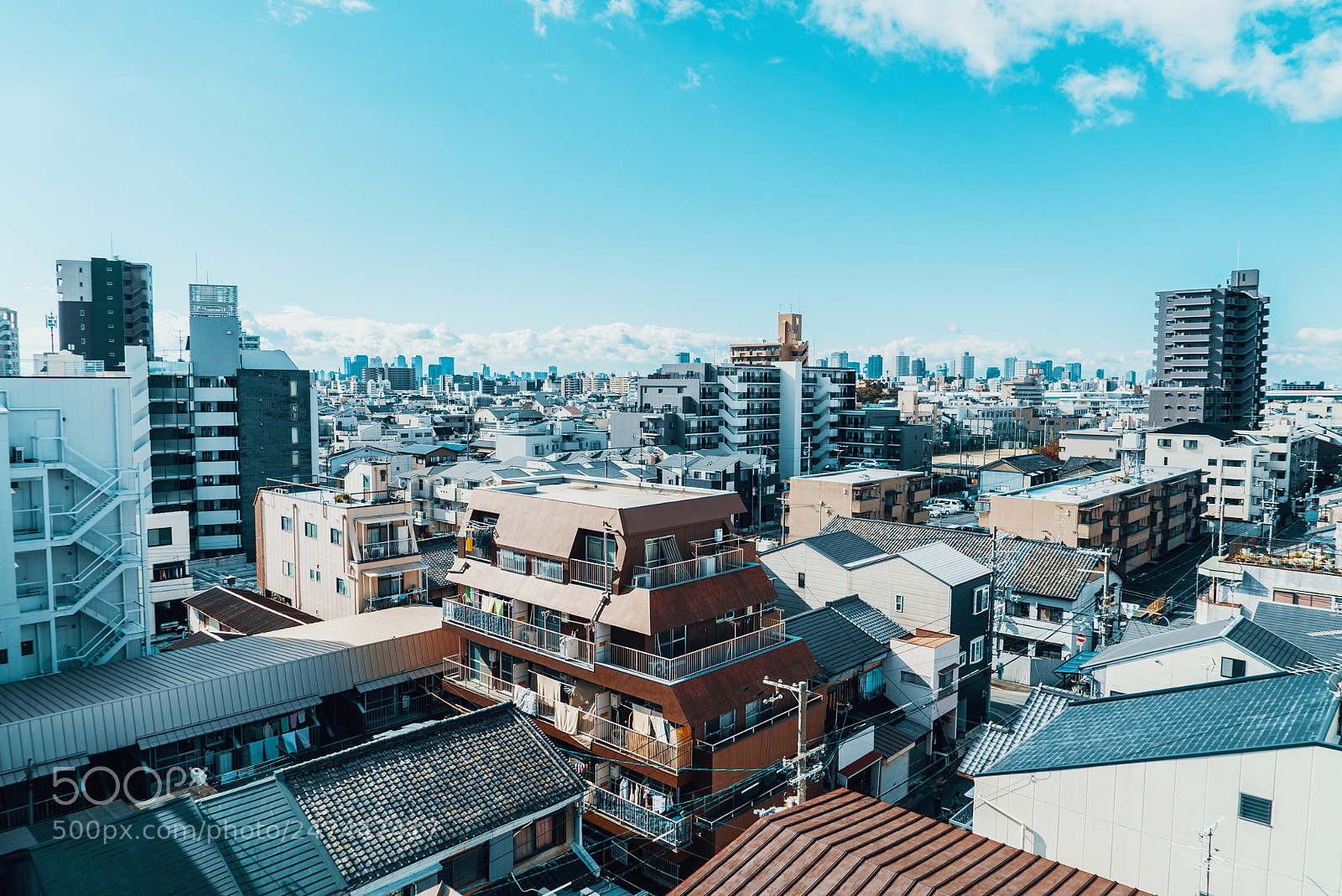Sony a7S II sample photo. Osaka rooftops. photography