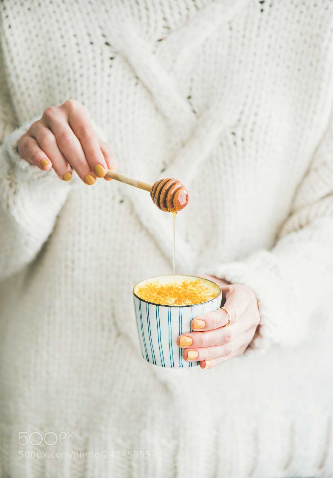 Nikon D610 sample photo. Healthy turmeric latte with photography