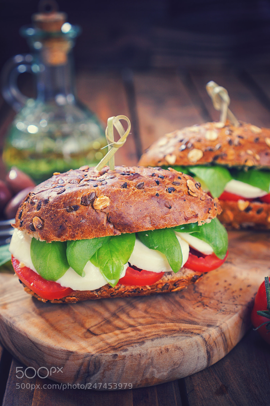 Sony a6300 sample photo. Italian caprese sandwiches photography