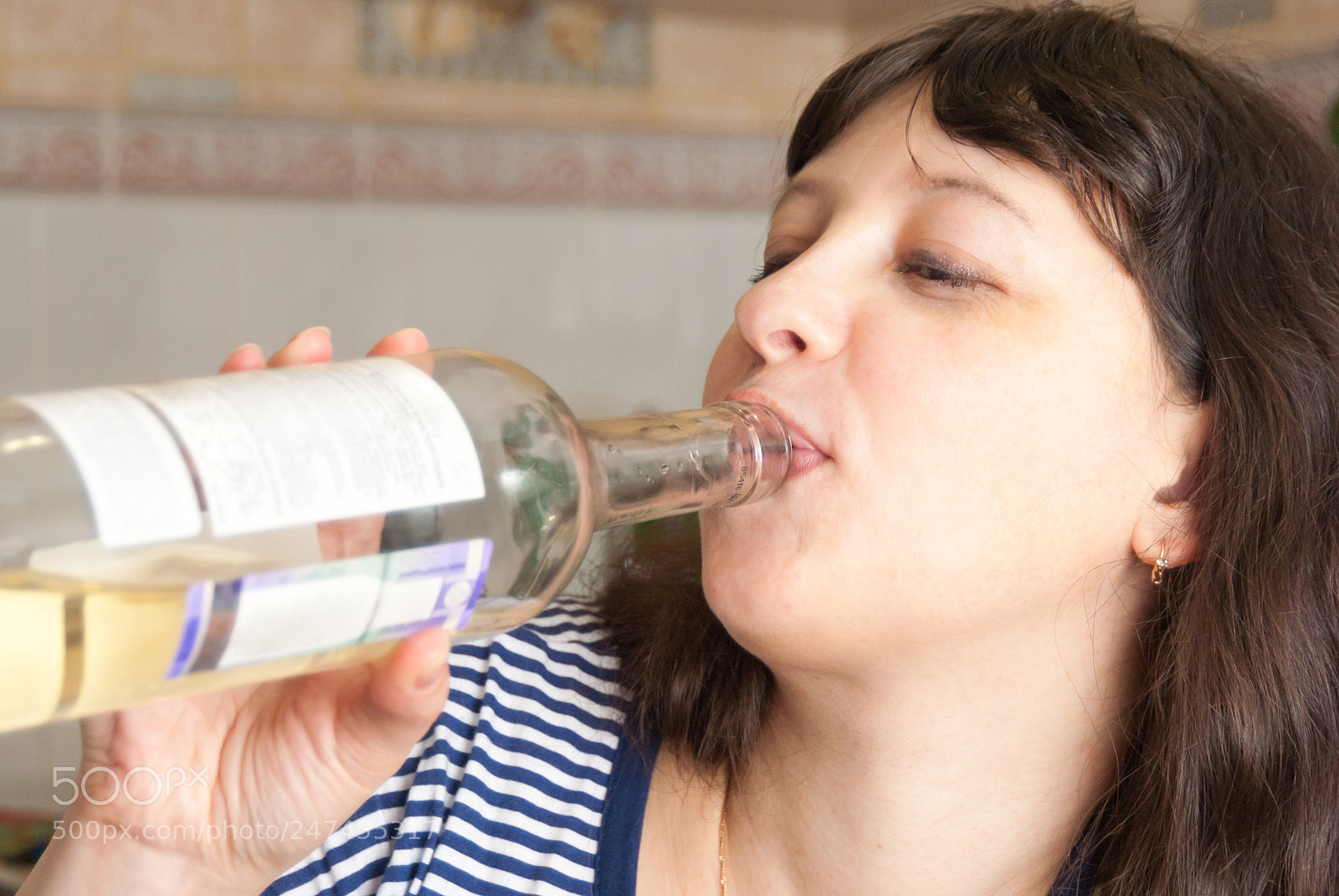 Nikon D3000 sample photo. Girl drinking wine photography