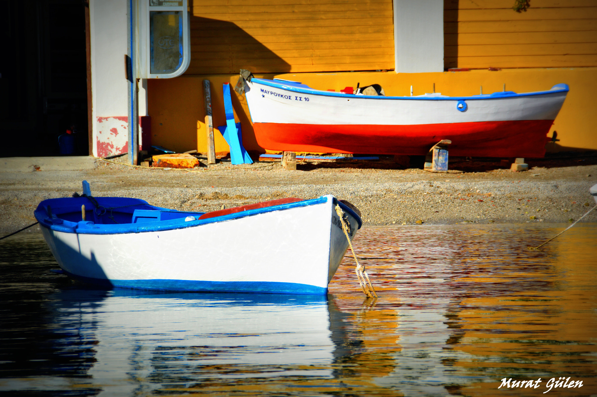 Nikon D3200 sample photo. Greek boats photography