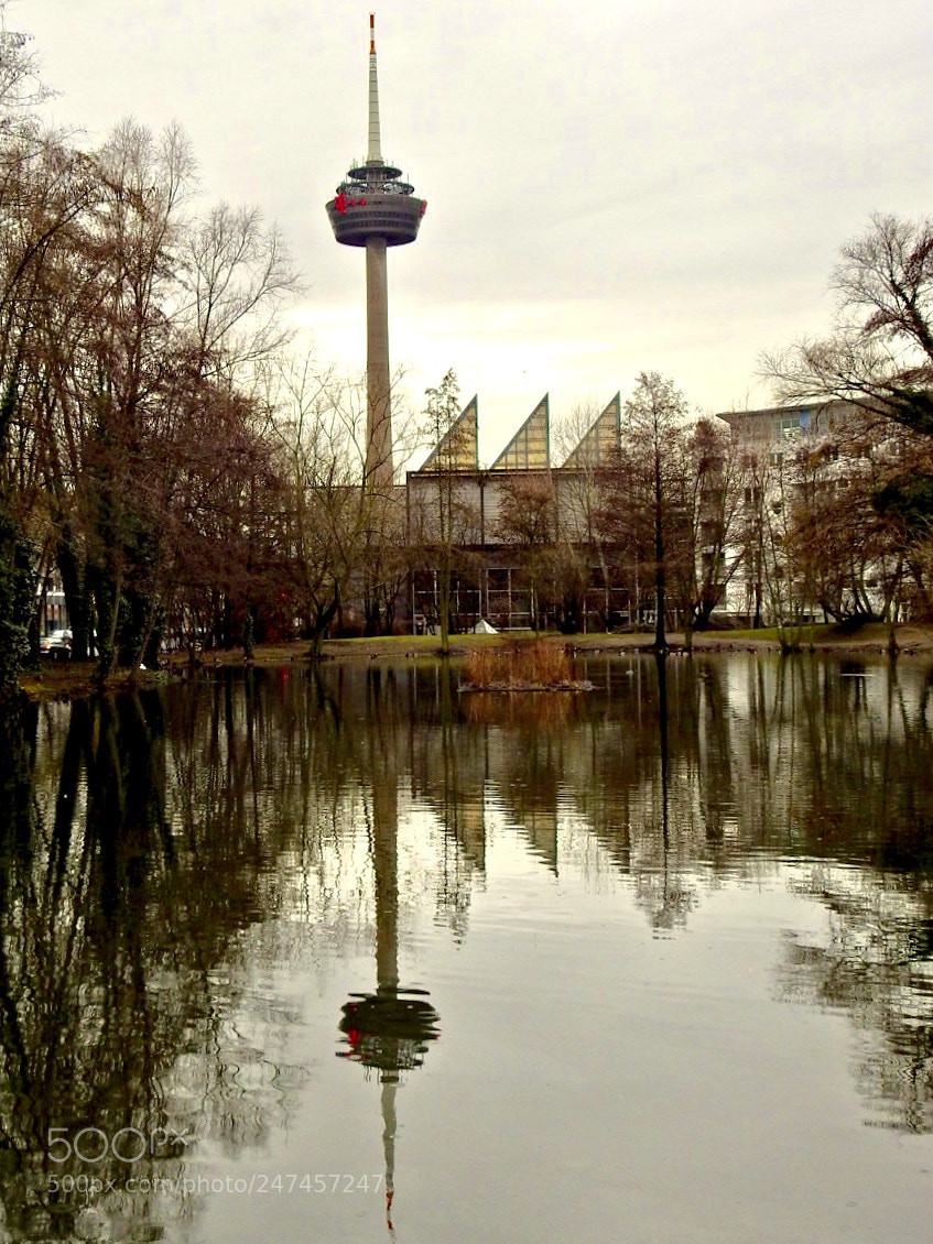 Nikon Coolpix P900 sample photo. Tv-tower with mediapark pond. photography