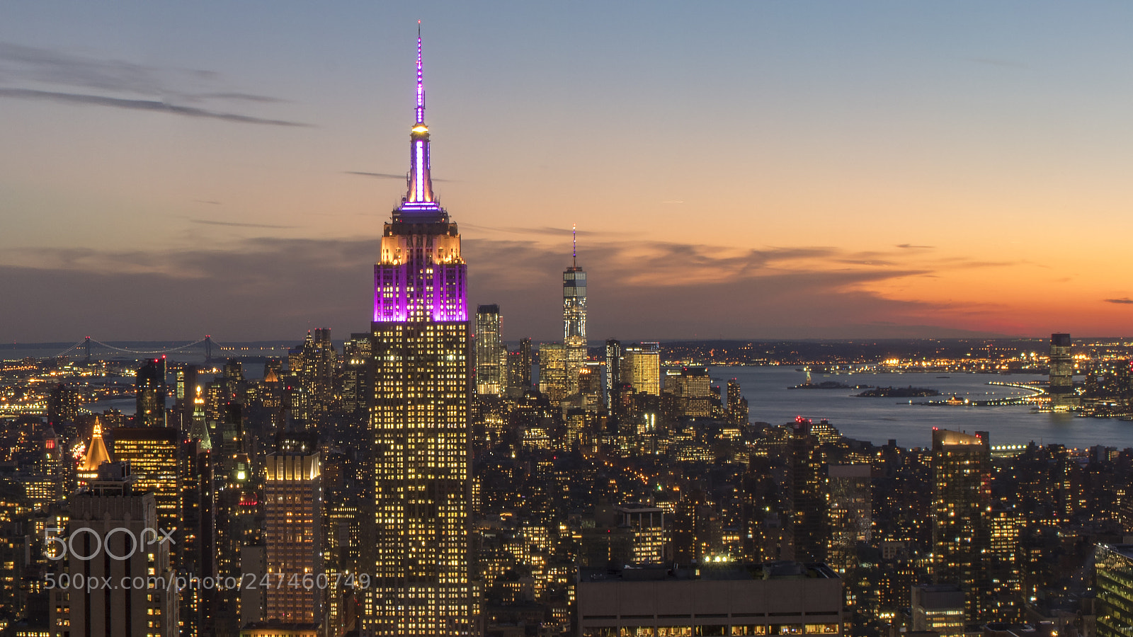Nikon D850 sample photo. Empire at night photography