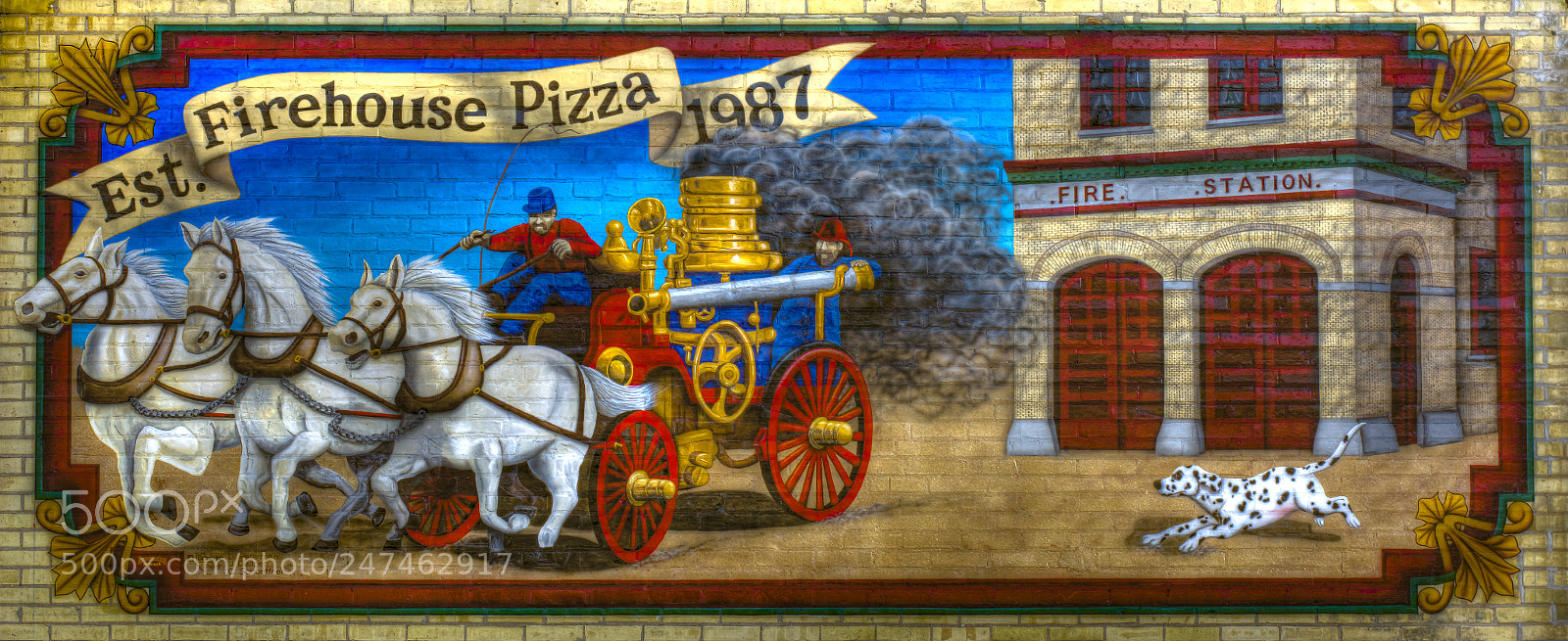 Nikon D7100 sample photo. Falls firehouse pizza wall photography