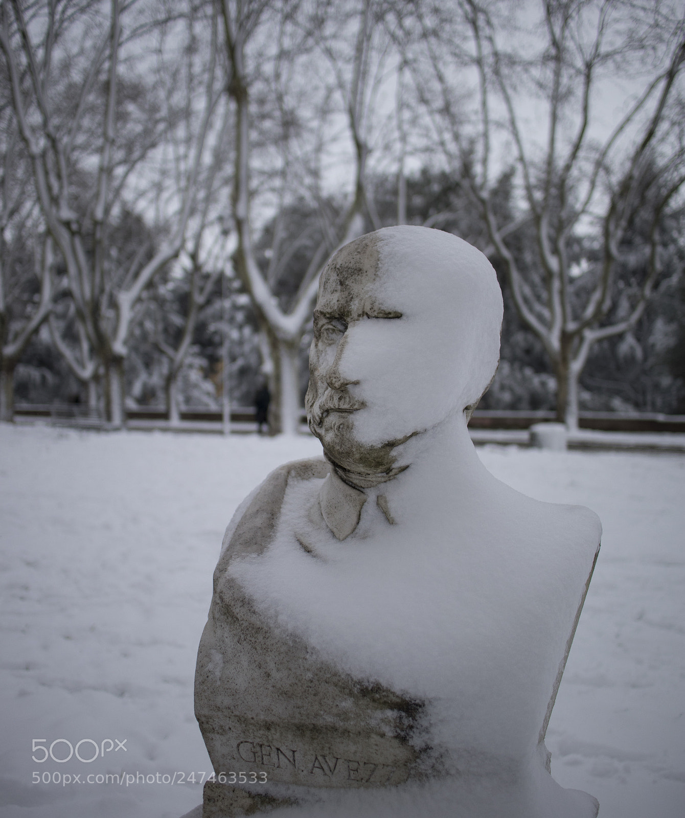 Canon EOS M5 sample photo. Statues in the snow photography