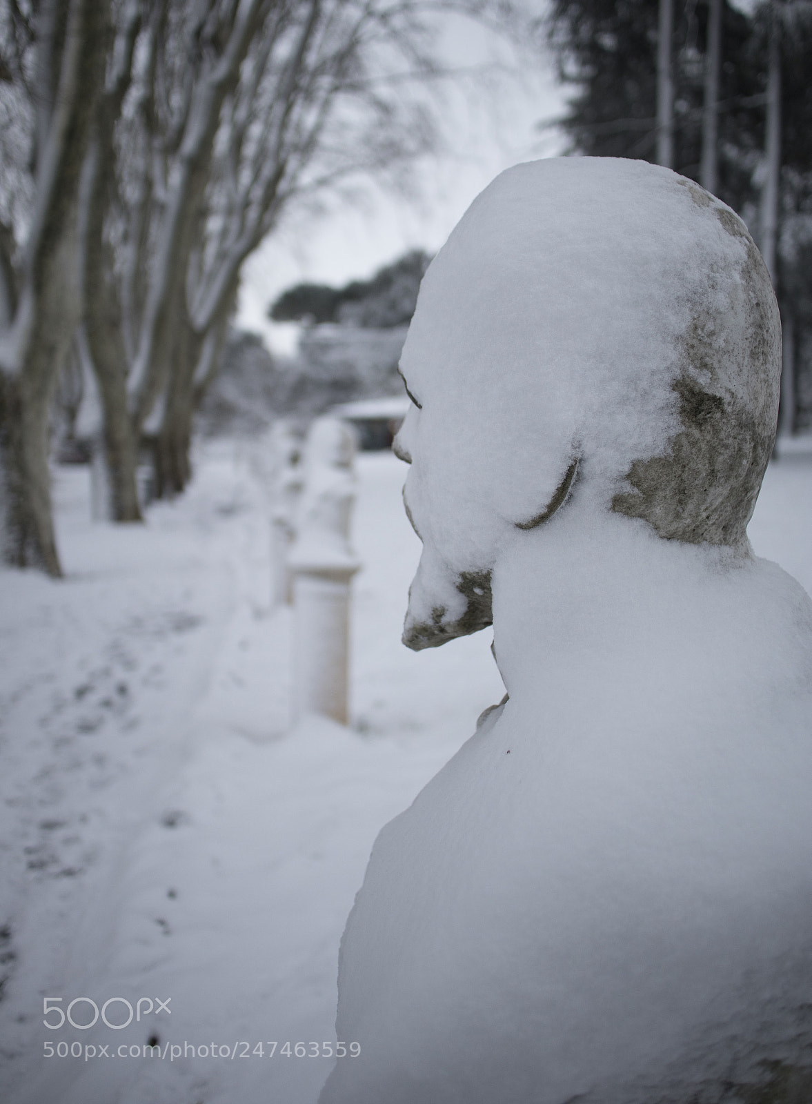 Canon EOS M5 sample photo. Statues in the snow photography